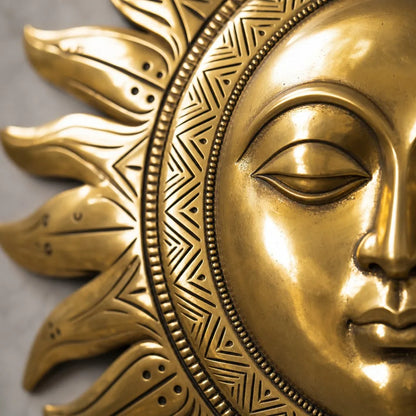 Brass Sun Wall Hanging - View 2